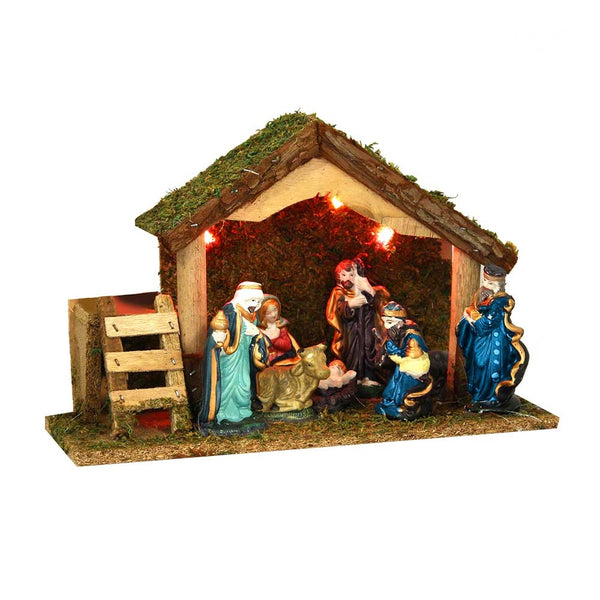 CRÈCHE 5 LED ET 8 SANTONS